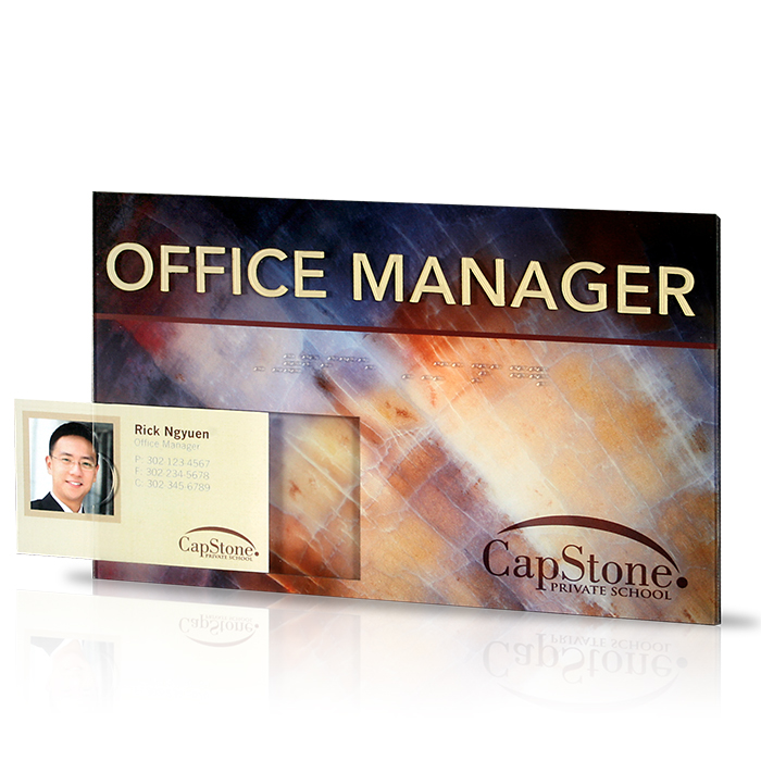 Custom ADA Business Card Sign