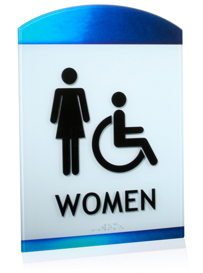 Contour Restroom Sign