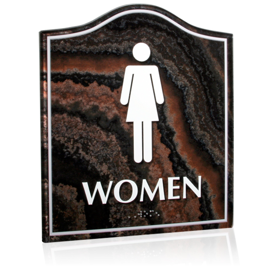 Crest Restroom Sign